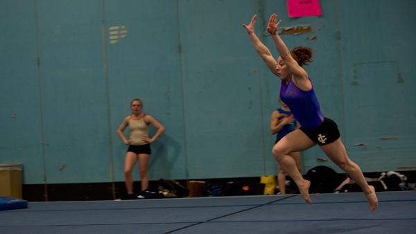 Rigorous practice routine helps gymnastics team improve