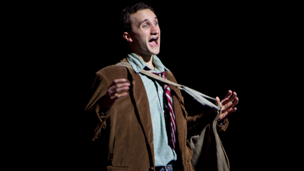 Senior Joseph DePietro performs in the theater department’s production of “Legally Blonde” as Emmett on Oct. 30 in Clark Theatre in the Dillingham Center. DePietro will perform in “Spring Awakening” as an adult character.