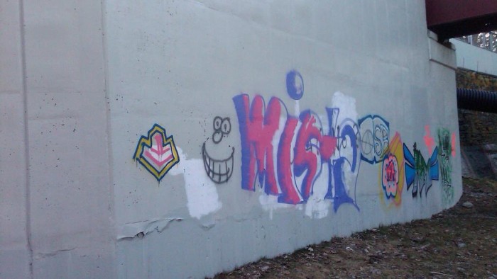 The IPD took a photograph of the graffiti made by the two students.