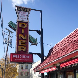 The State Diner was damaged by a fire that was caused by an electrical malfunction Oct. 2. Owners said they hope to reopen the diner by the first week of May, following months of construction.