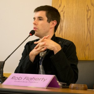 Senior Rob Flaherty is the outgoing president of the Student Government Association and argues the administration is shutting the student voice out of key decisions about the college’s future. File Photo/The Ithacan