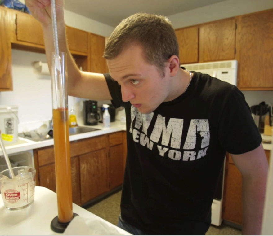 Junior Isaac Ford walks The Ithacan through brewing beer at his home in Ithaca, NY.