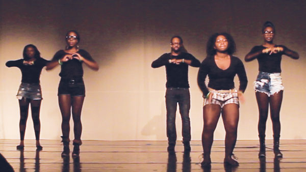 The Ithaca College Step Team performs Nov. 17 in Emerson Suites. The team performed as a special guest in IC Unbound and On the Floor’s showcase. The dance group was reestablished last spring after disbanding in 2009.   