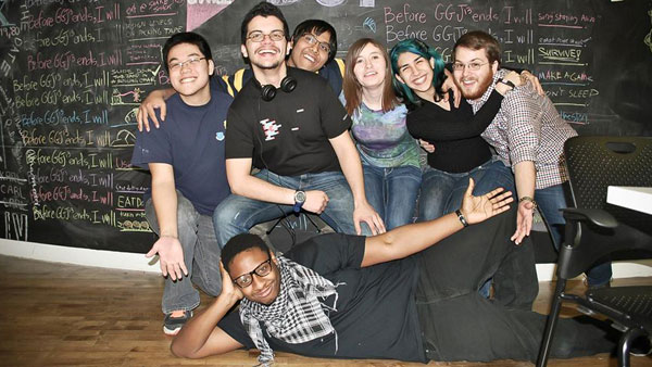 Members of the IC Game Developers Club pose during Global Game Jam, an event where gamers come together to create video games, on Jan. 25–27, 2013, in New York City. The college is hosting a 48-hour jam on Jan. 24.