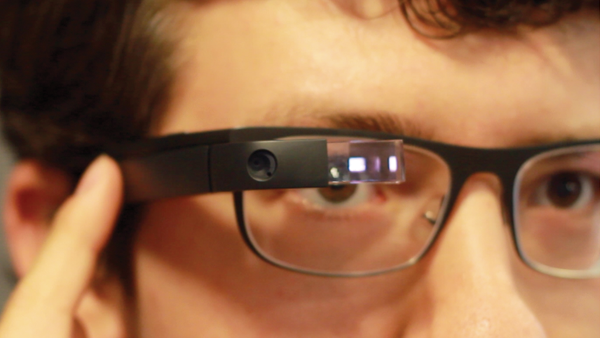 Senior Calvin Chestnut and Bryan Roberts, associate dean of the Roy H. Park School of Communications, give viewers a user experience of Google Glass, its applications and its future uses.