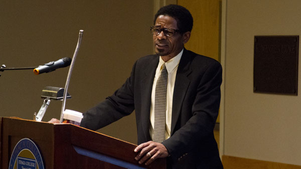 Bruce D. Haynes, associate professor of sociology and African-American and Africana studies at the University of California, Davis, spoke about his research on black and Jewish identities March 25.
