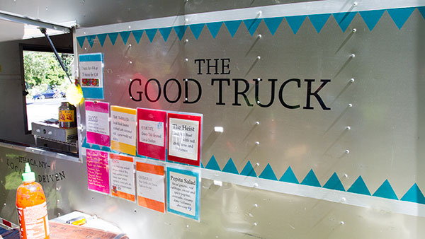The Good Truck sells tacos during Porchfest on Sept. 14. The Good Truck and trucks like it have faced new zoning laws limiting where they can sell food.