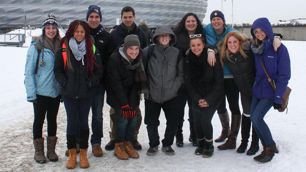 Students experience winter sports culture in Europe