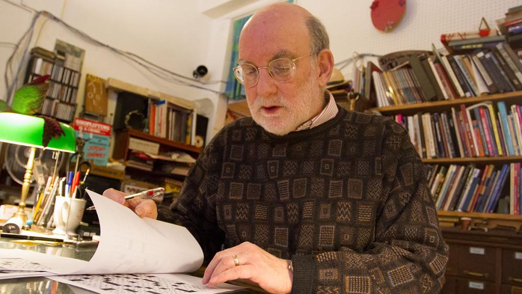 Adam Perl, who owns Pastimes, an antique shop, is also an experienced crossword puzzle maker.