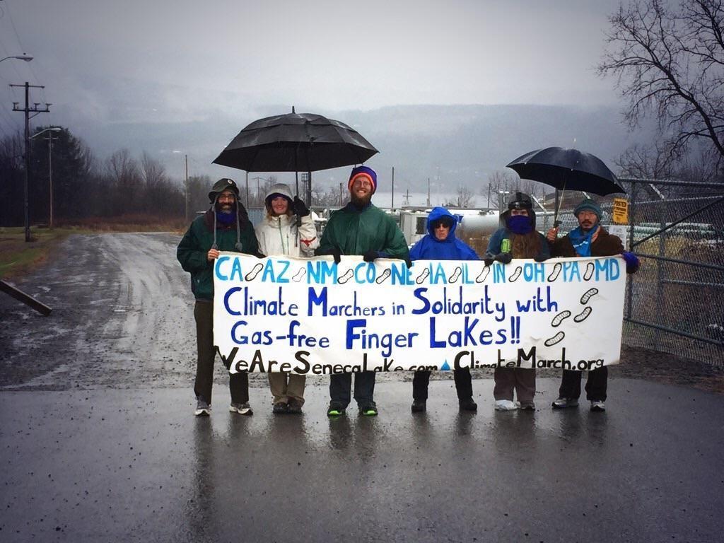 From left to right: Climate Marchers John Abbe, Kelsey Erickson, Michael Clark, Jane Kendall, myself and Jimmy Betts