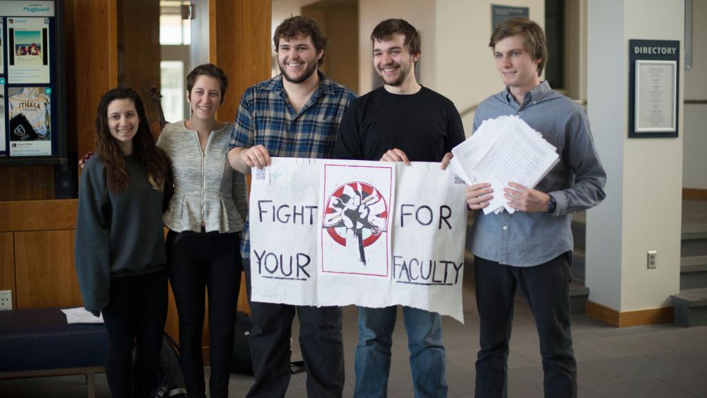 Student+organizers+attempted+to+deliver+a+petition+to+President+Tom+Rochon+in+the+Peggy+Ryan+Williams+Center+on+April+15.