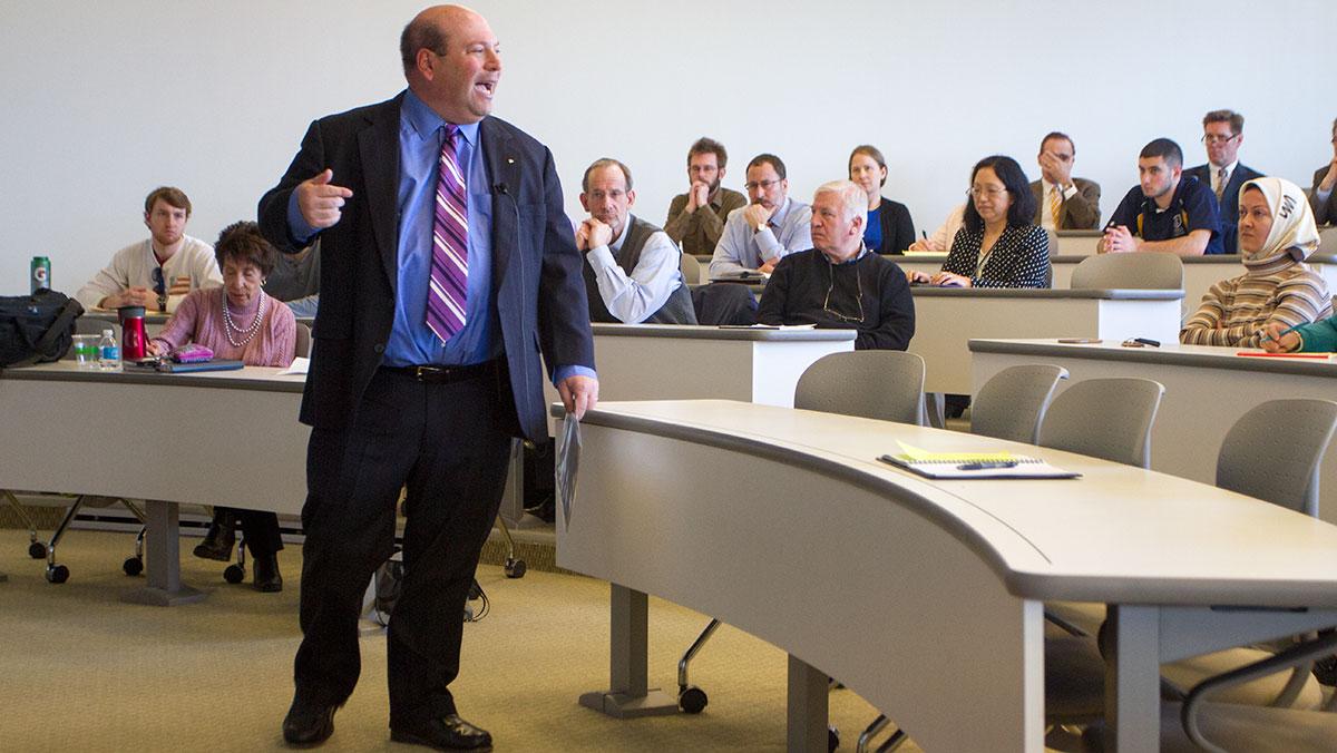 Business dean candidate outlines adaptive business curriculum