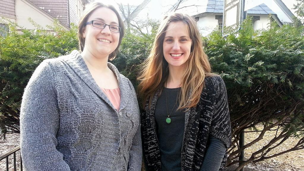 From left: Kristi Taylor and Tiffany Greco serve as the Adult Community Educator and Education Director at The Advocacy Center of Tompkins County and do outreach programming at Ithaca College.