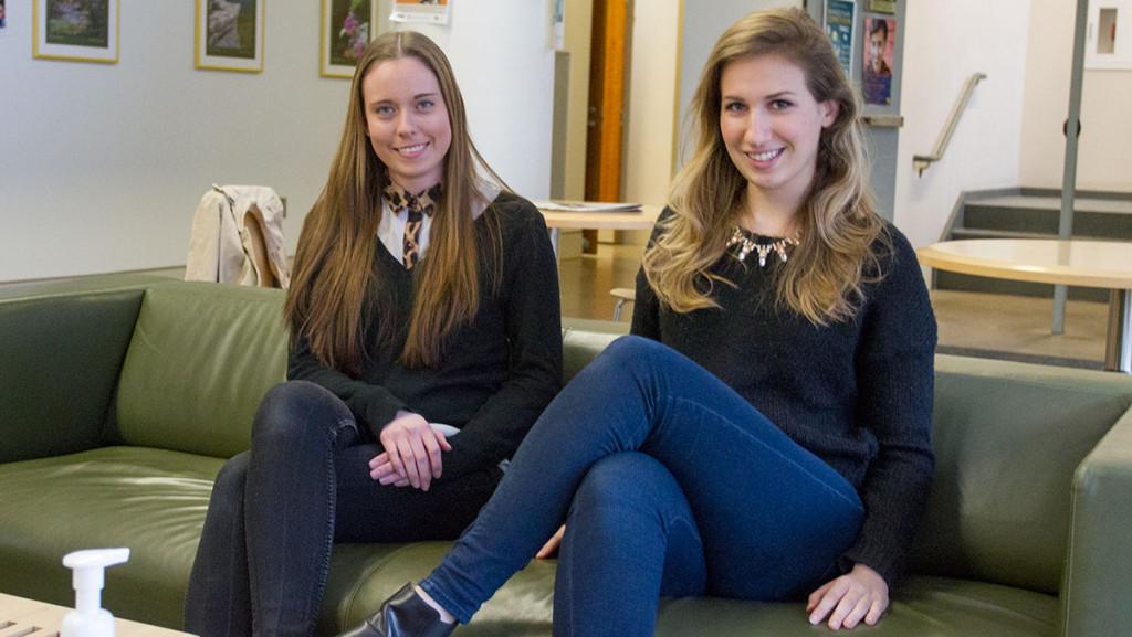 From left: Senior Jennifer Greenland and junior Emma Silen are leading a team of students who are providing consulting services to Hospicare and Palliative Care Services, Ithaca’s care center for the terminal.
