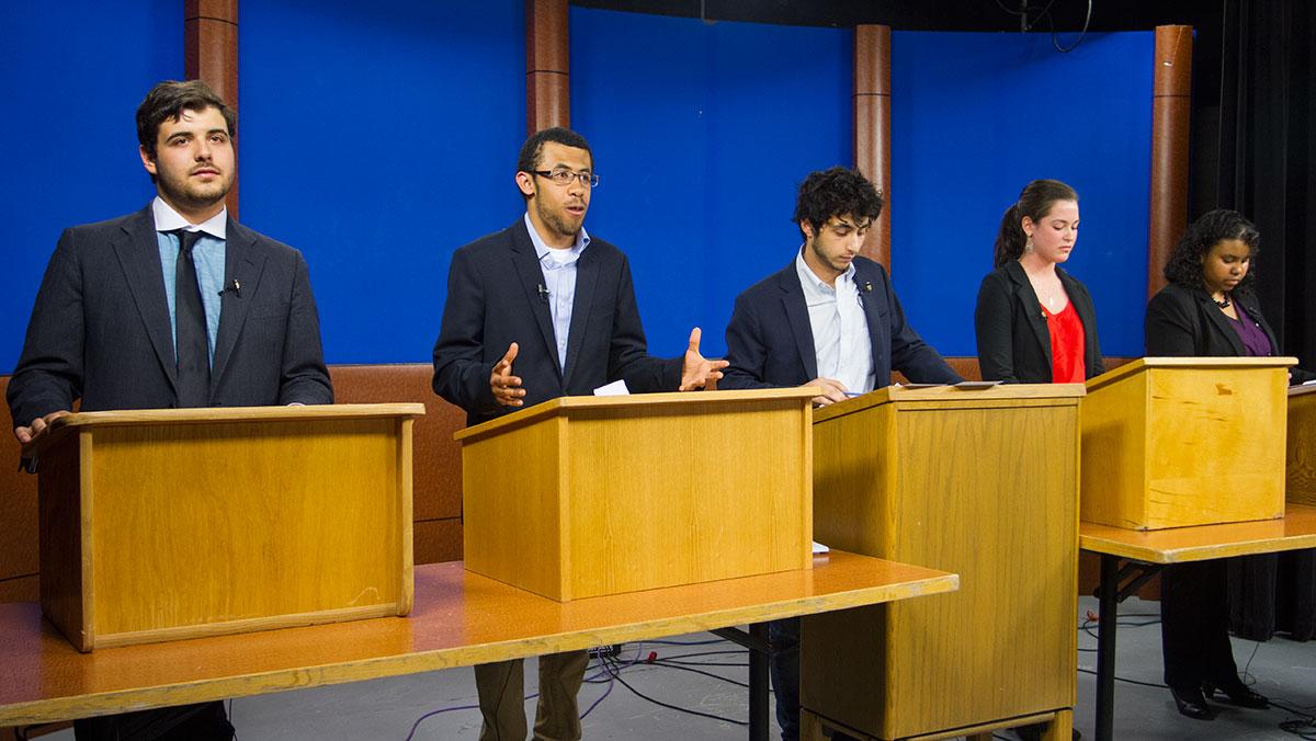 Coverage of the Ithaca College SGA presidential debate