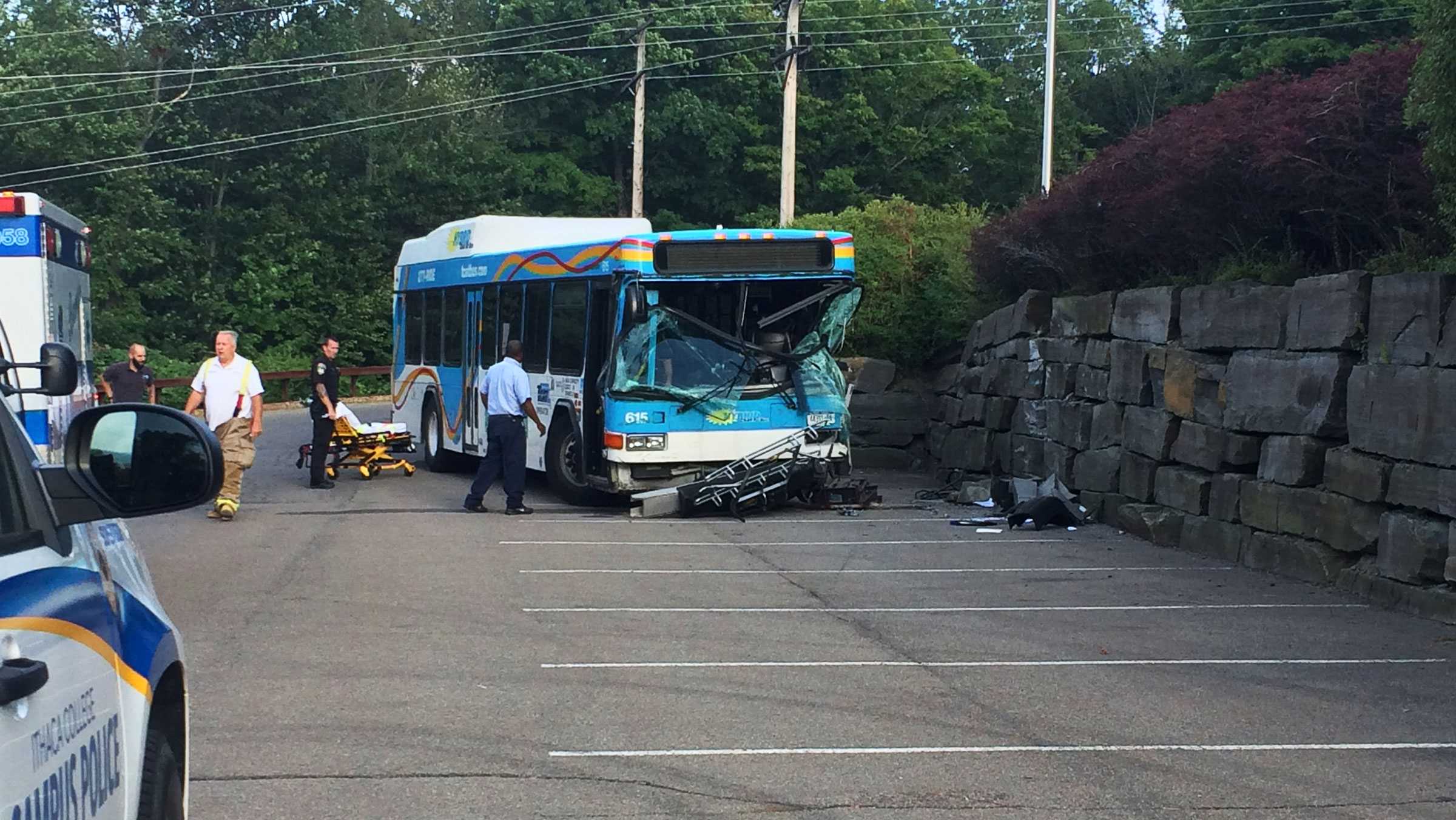 UPDATED: Three injured in TCAT bus crash on Ithaca College campus