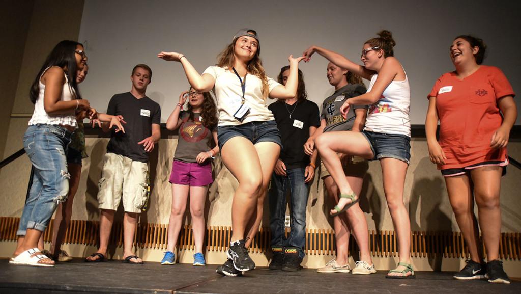 Students participate in a dance competition held on Aug. 24 as a part of the Jumpstart program.