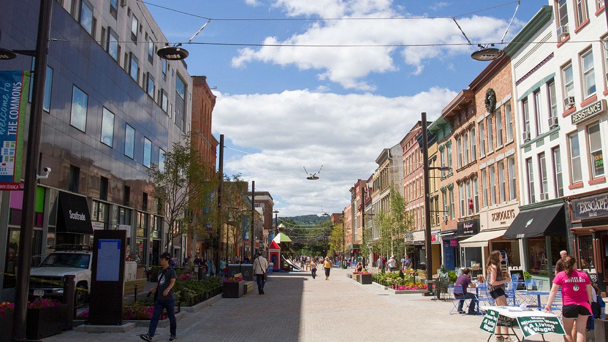 Ithaca Commons completed as students return