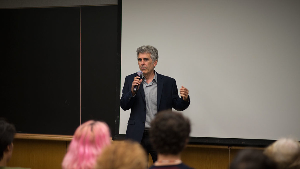 Norman Solomon is an author, journalist and activist and an associate of Fairness and Accuracy in Reporting, a media watch group. He presented and engaged in a Q&A at Ithaca College on Sept. 10.