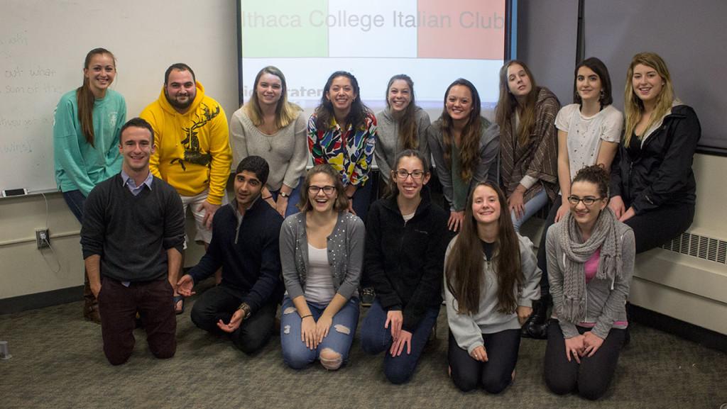 Members of the Italian Club pose at their first group meeting Oct. 20. The club has been facing difficulties becoming official since last year after members of its intended executive board graduated or studied abroad.
