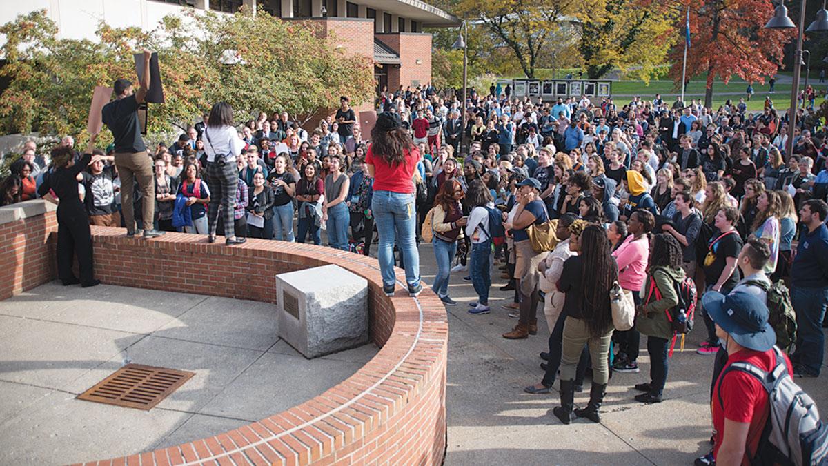 Student addresses racism and rhetoric in scholar program
