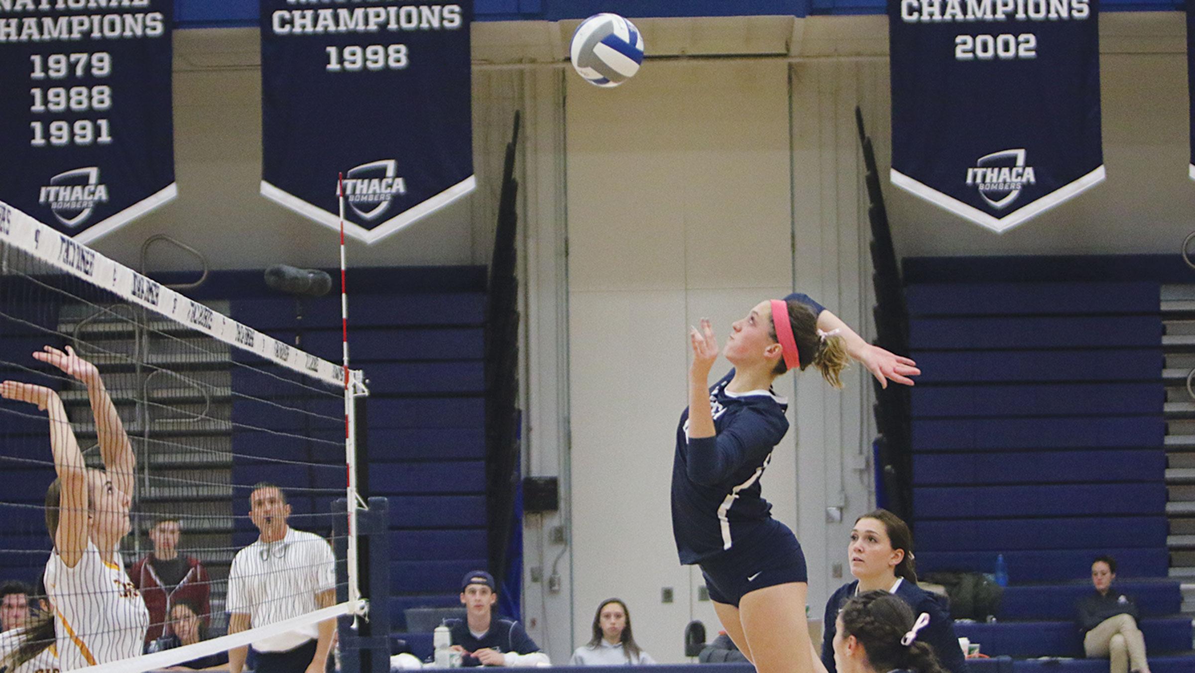 Volleyball tops Wells 3–0 in final home game of the season