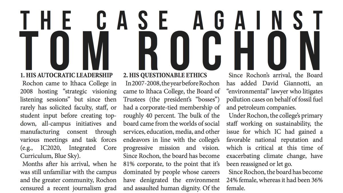 Open Letter: The Case Against Tom Rochon