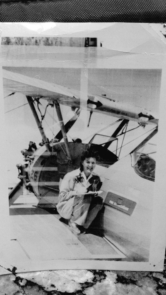 Elaine Harmon served as a Women Airforce Service Pilot in 1944 and flew B-17 planes. Courtesy of Terry Harmon