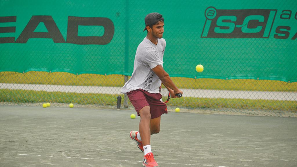 ￼Freshman Mihir Siddartha, who is originally from Dubai, United Arab Emirates, plays tennis at the Academia Sánchez-Casal in Barcelona, Spain.