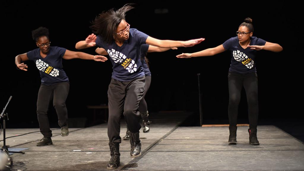 IC Step Team performed a cultural dance to celebrate African-American heritage during the Reclaiming Blackness event.