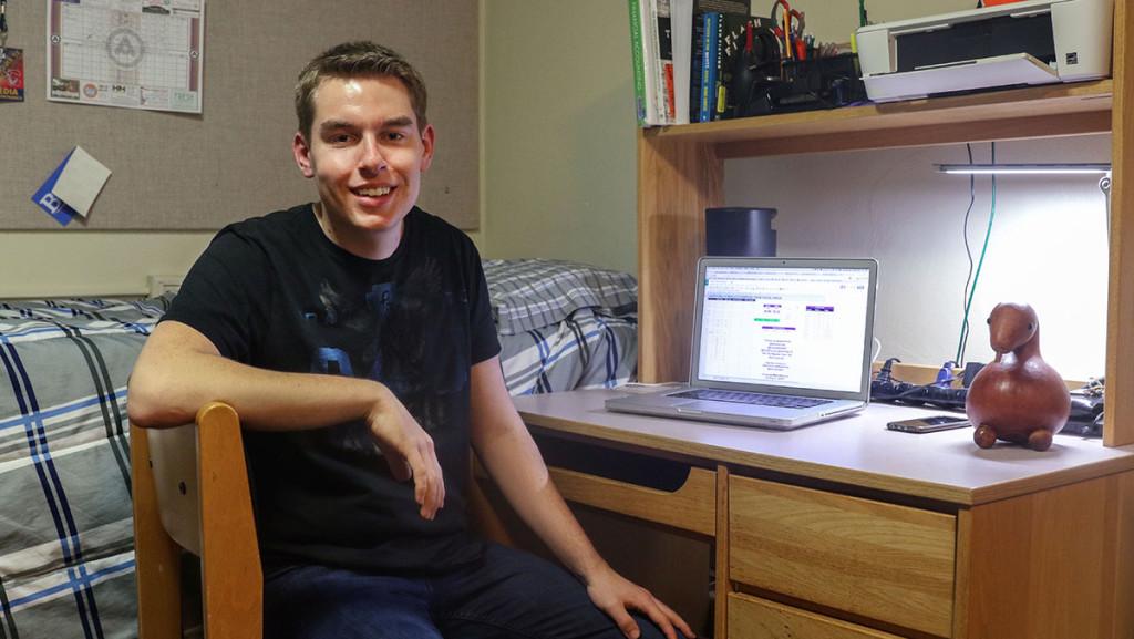 From his dorm room, Alec Salisbury was the first in the nation to predict the Hawaii caucus results.