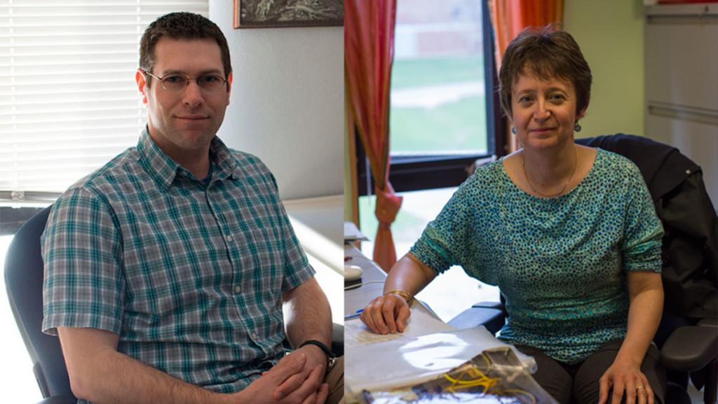 From left, James Pfrehm, assistant professor in the Department of Modern Languages and Literatures, and Marella Feltrin-Morris, associate professor in the modern languages and literatures department, contributed to the creation of three new minors for the 2016–17 academic year.