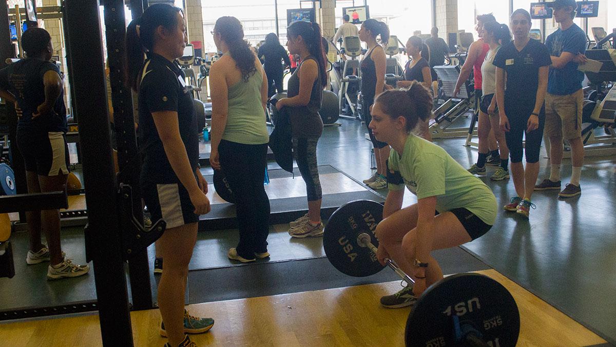 Lifting clinic aims to inspire women in weight room