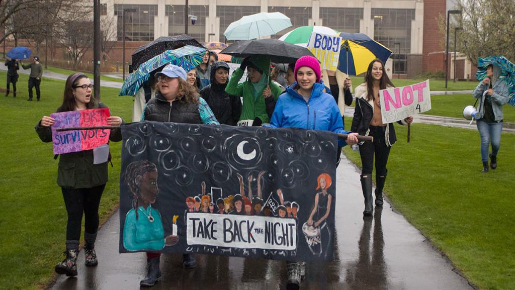 Students marched from Textor Hall down to The Ithaca Commons to raise awareness for sexual assault prevention and to honor survivors.
