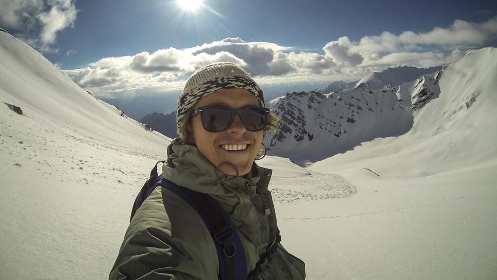 Taylor Graham, senior emerging media major, poses on top of a mountain in Ladakh, India where he studied abroad last Spring. Graham is one of the three Ithaca College students to receive a Fulbright Open Study/Research Award. He will be returning to India to extend his research and create a documentary.