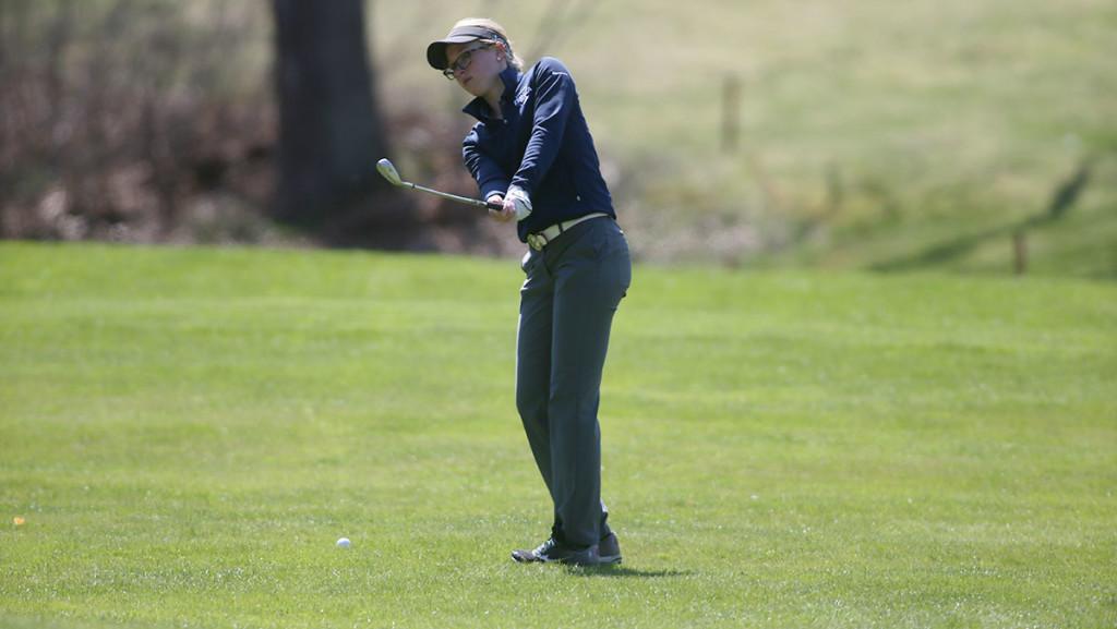 Senior Colleen Vaughn competes at the Ithaca Invitational on April 24 at the Country Club of Ithaca. 