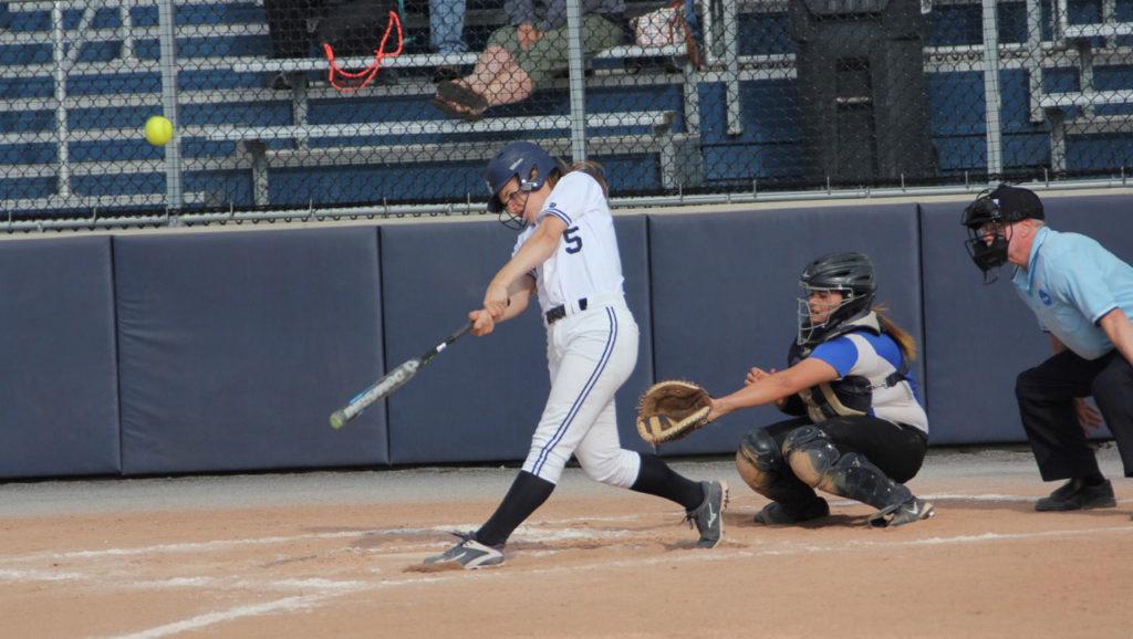 Freshman Hannah Anderson started at shortstop in the Bombers win over Mount Saint Mary at Kostrinsky field on May 13.
