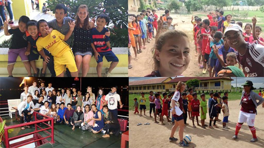 Sophomore Shoshana Bedrosian, a member of the Ithaca College womens soccer team, spent six days in Tra Vinh, Vietnam and six days in Perk Chrey, Cambodia, coaching underprivileged children. 