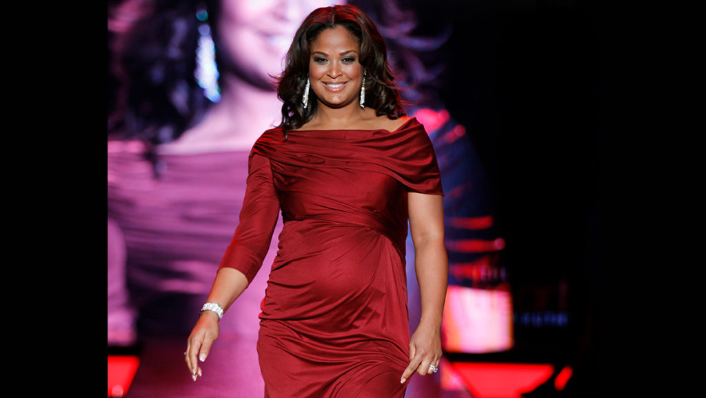 Laila Ali modeling at the 2011 Heart Truth fashion show.