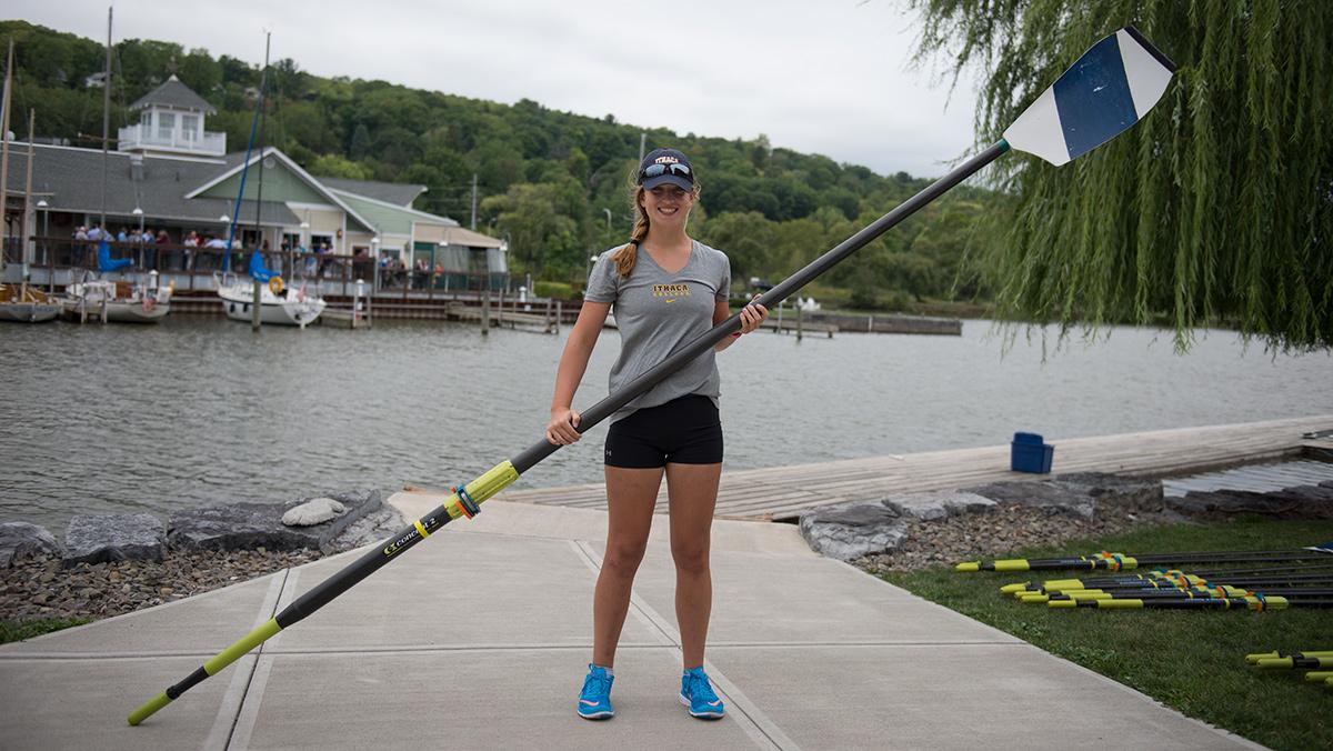Ithaca College freshman rower has a vision of success