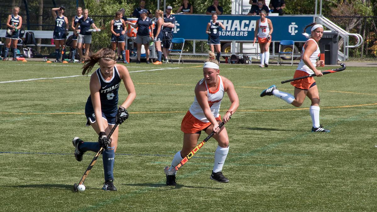 Bomber field hockey team wins first home game of season