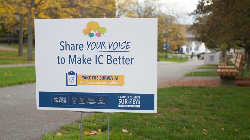 Ithaca College is renewing its efforts to incentivize students to take the campus climate survey, which closes Oct. 28. 