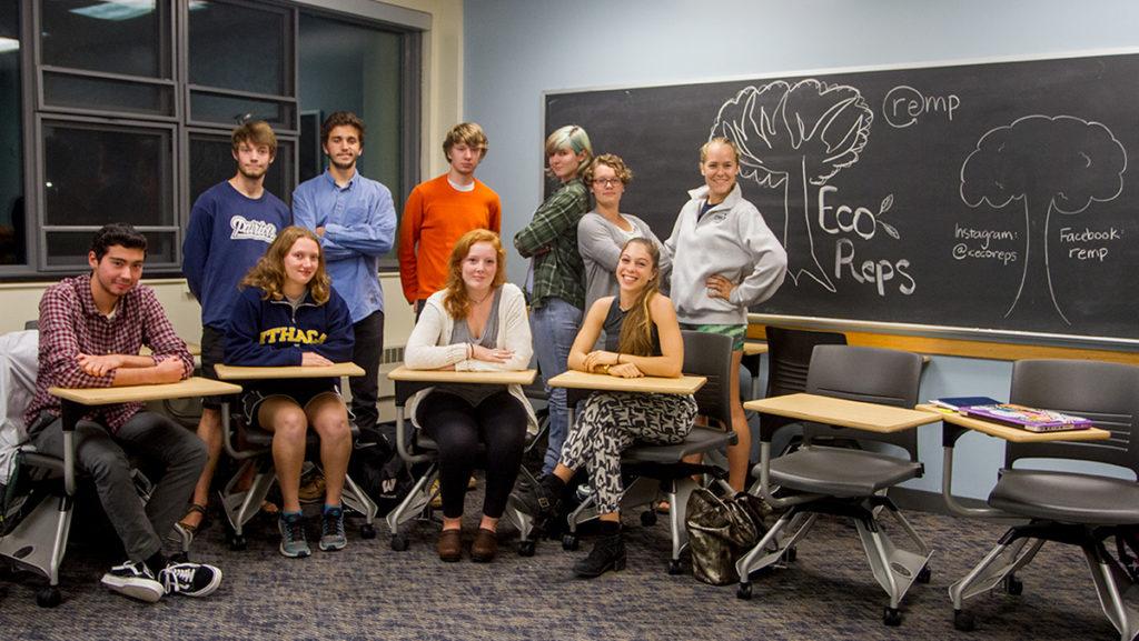 Eco-Reps is a group under the umbrella of the Resource and Environmental Management Program at Ithaca College that promotes sustainable behaviors on campus for students, faculty and staff, and works to help the college reduce carbon emissions, according to its website. 