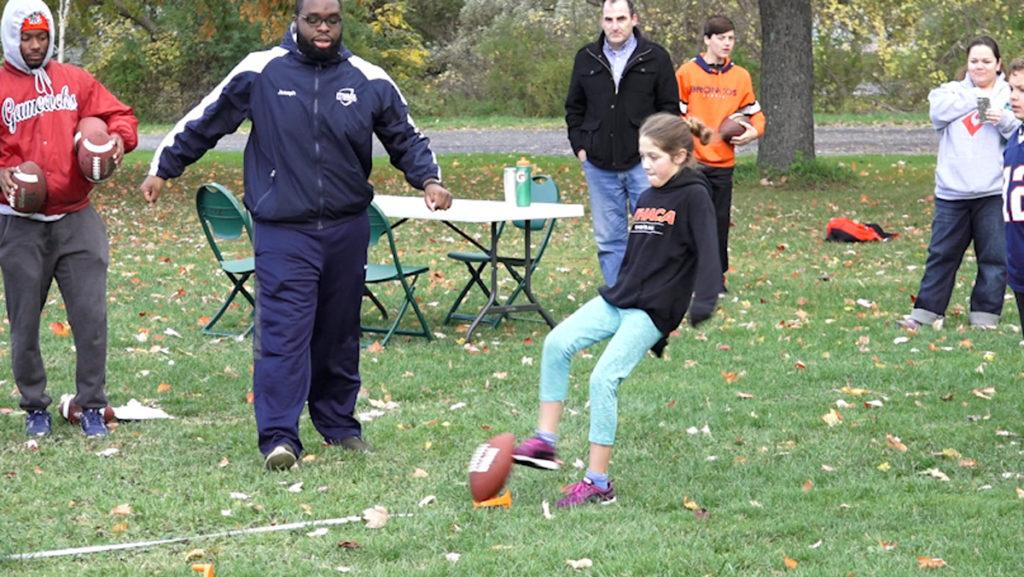 Ithaca College students hold NFL program for local youth