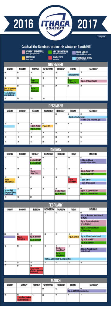 Winter sports calendar 2016–2017