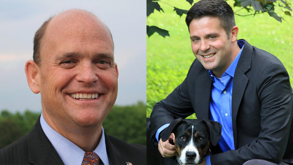 From left, Rep. Tom Reed (R-NY) is looking for a fourth term in the House of Representatives. His challenger John Plumb is looking to unseat him. 