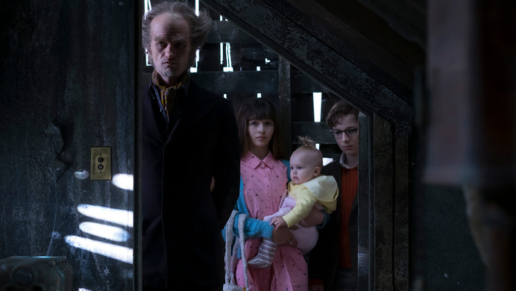 Season one of A Series of Unfortunate Events covers the first four books: “The Bad Beginning,” “The Reptile Room,” “The Wide Window” and “The Miserable Mill.”