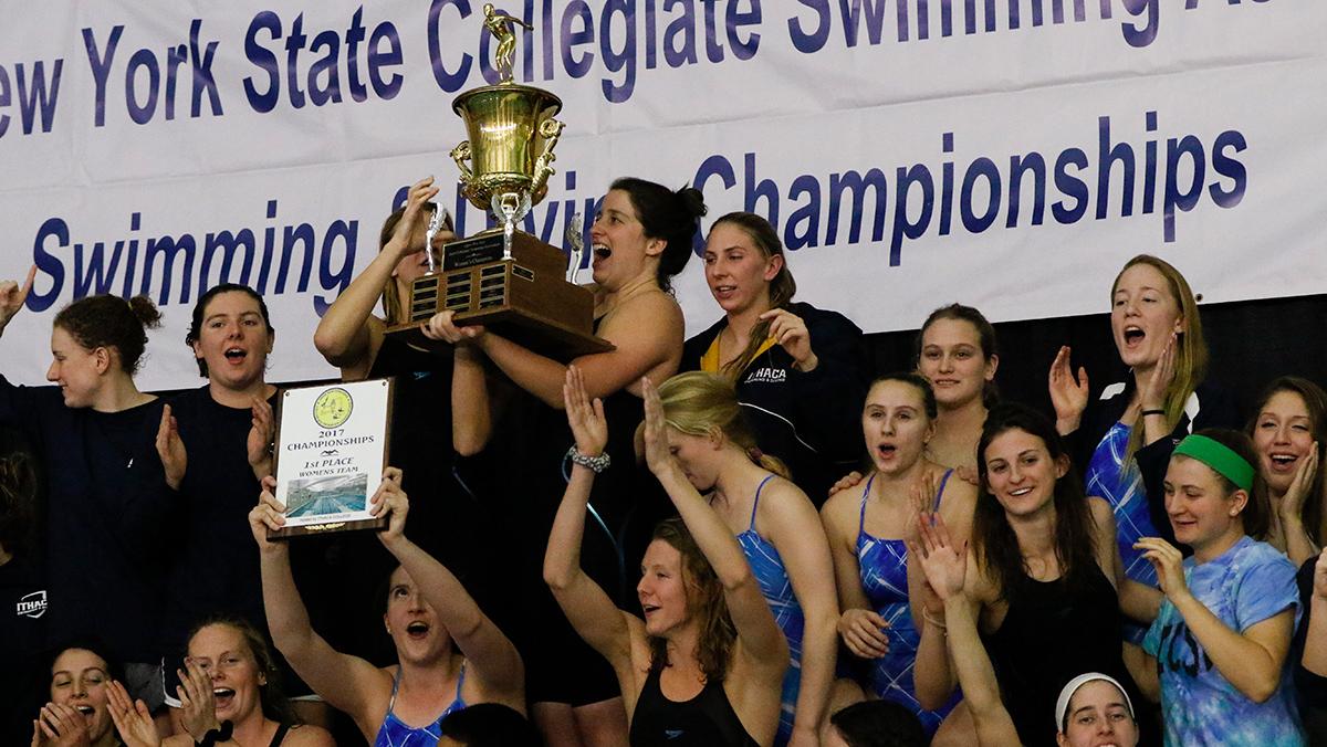 Women’s swimming and diving wins UNYSCSA Championship