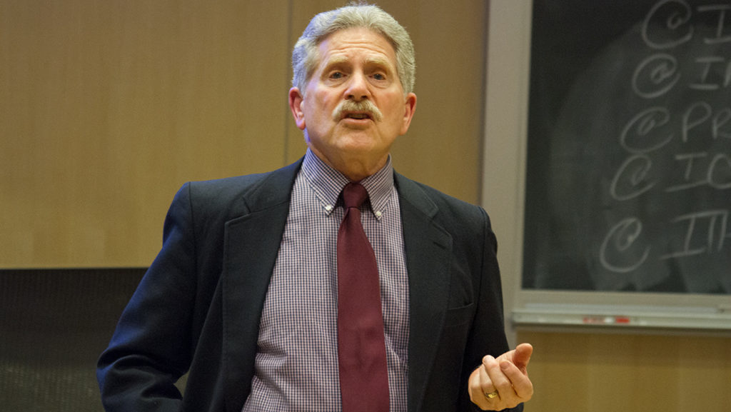 Bob Freeman, executive director of the New York State Committee on Open Government, visited Ithaca College on March 6 to discuss with student journalists how to fight fake news with the Freedom of Information Act.