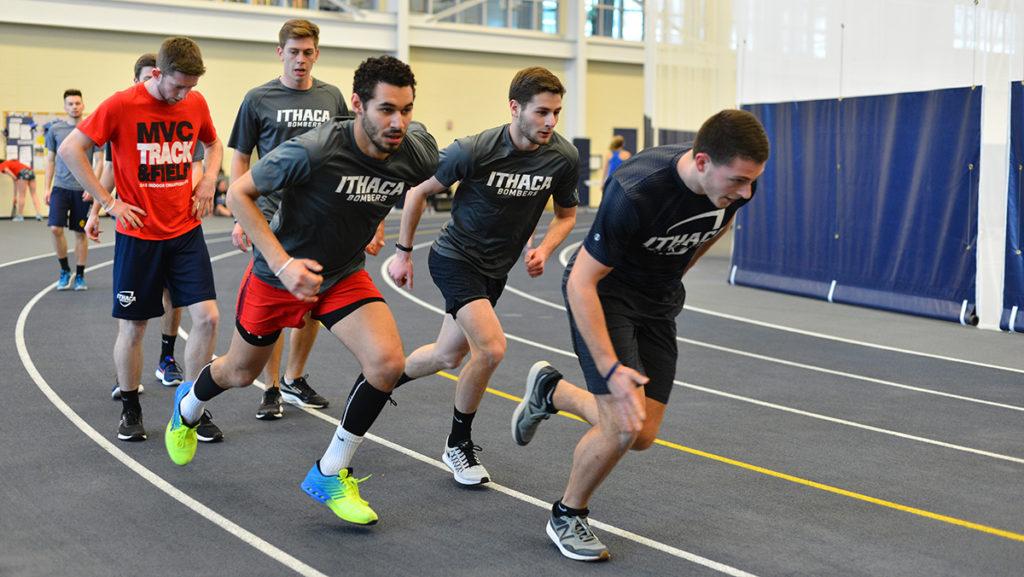 The track and field team practiced indoors March 20 to limit exposure to the cold, as the lowest temperature of the day was 12 degrees.